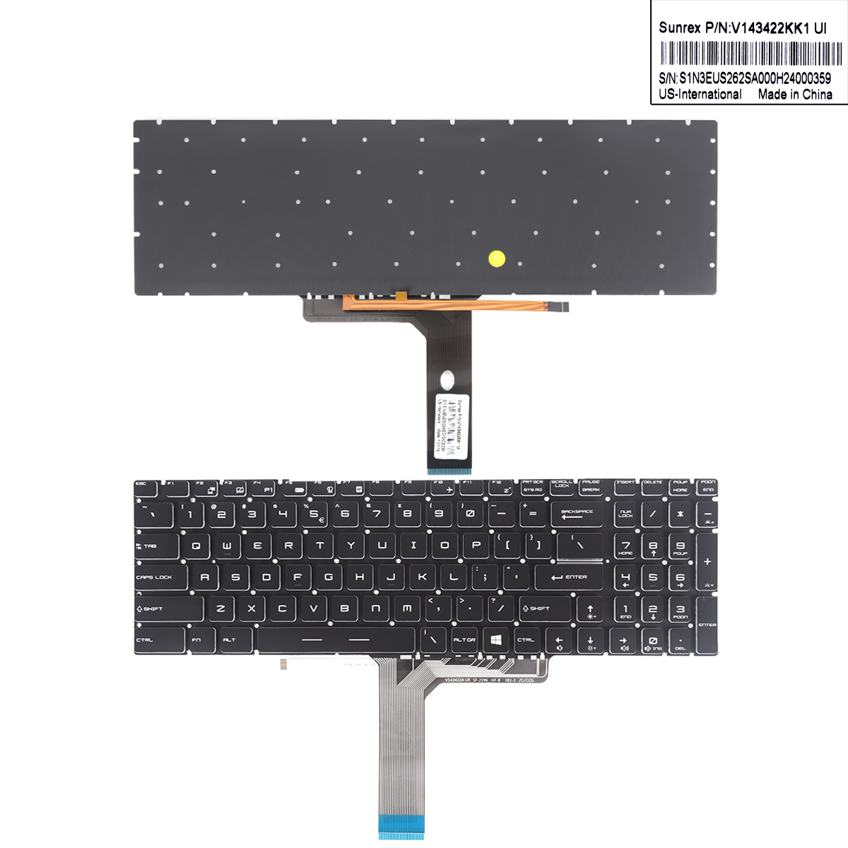 Picture of New Replacement Laptop Keyboard For MSI GP73 Leopard 8RE MS-17C5 17E2 GE75 GP75 9SD GS73VR Black (RGB backlit) US Layout
